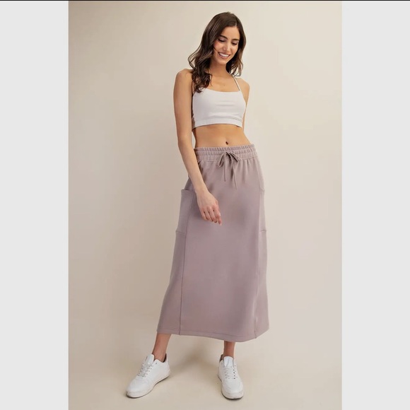 rae mode Dresses & Skirts - Rae Mode - Flash Sale Mocha cream modal scuba long skirt sm med or lg